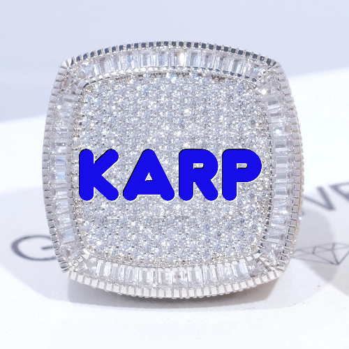 CUSTOM LETTER 3D ICED RING