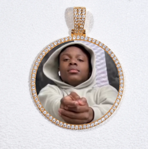 MEDIUM 3D CIRCLE CUSTOM PICTURE PENDANT