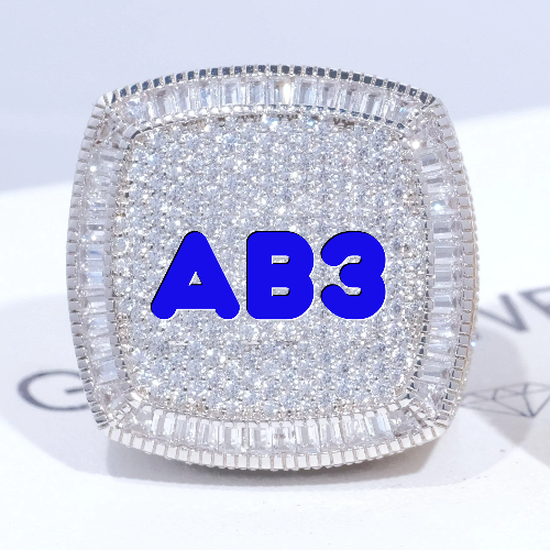 CUSTOM LETTER 3D ICED RING