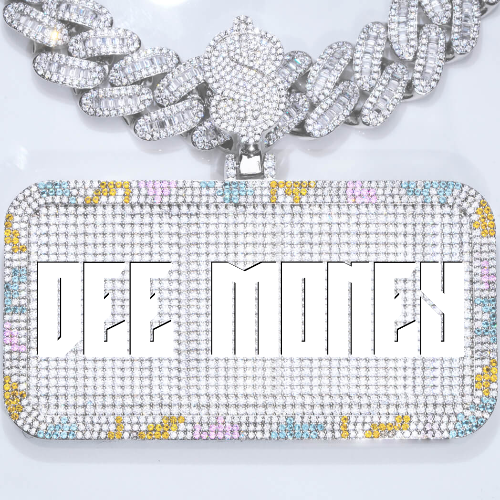 CUSTOM LETTER NECKLACE 3D COLORFUL SQUARE