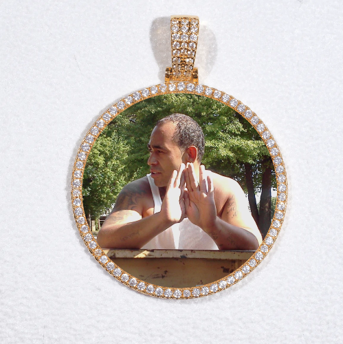MEDIUM 3D CIRCLE CUSTOM PICTURE PENDANT