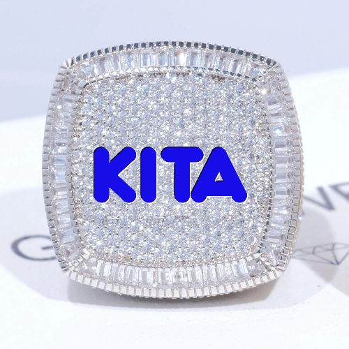 CUSTOM LETTER 3D ICED RING