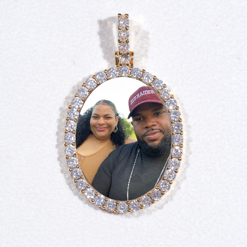 3D Oval Custom Picture Pendant