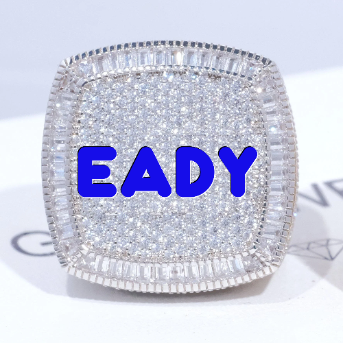 CUSTOM LETTER 3D ICED RING