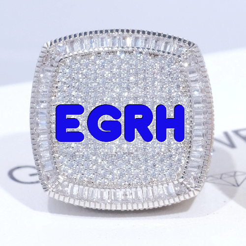 CUSTOM LETTER 3D ICED RING