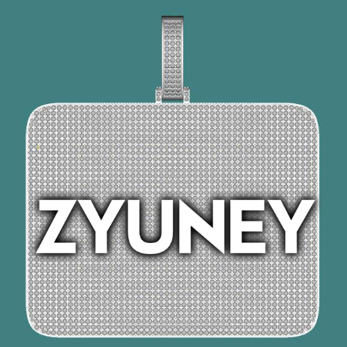 CUSTOM LETTER NECKLACE 3D BIG SQUARE