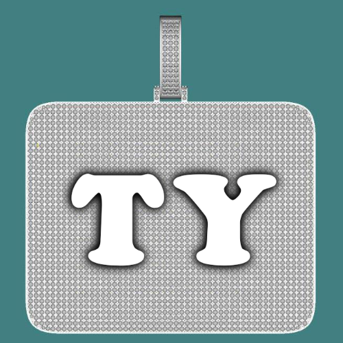 CUSTOM LETTER NECKLACE 3D BIG SQUARE