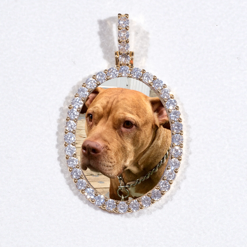 3D Oval Custom Picture Pendant