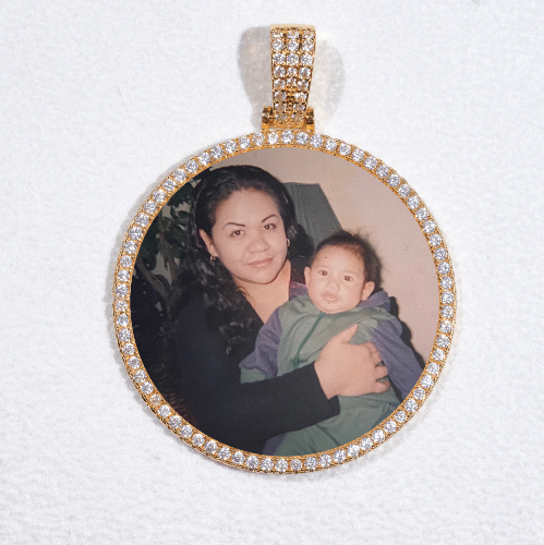MEDIUM 3D CIRCLE CUSTOM PICTURE PENDANT