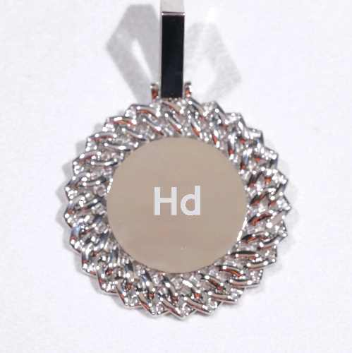 Large 3D Baguette Custom Picture Pendant