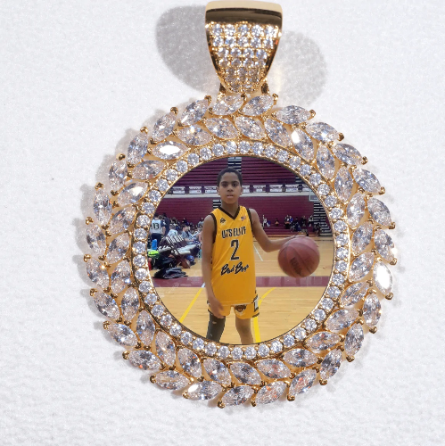 Large 3D Wheat Ear Custom Picture Pendant
