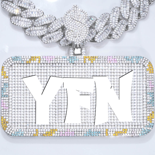 CUSTOM LETTER NECKLACE 3D COLORFUL SQUARE