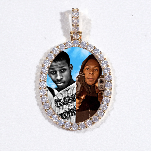 3D Oval Custom Picture Pendant