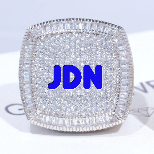 CUSTOM LETTER 3D ICED RING