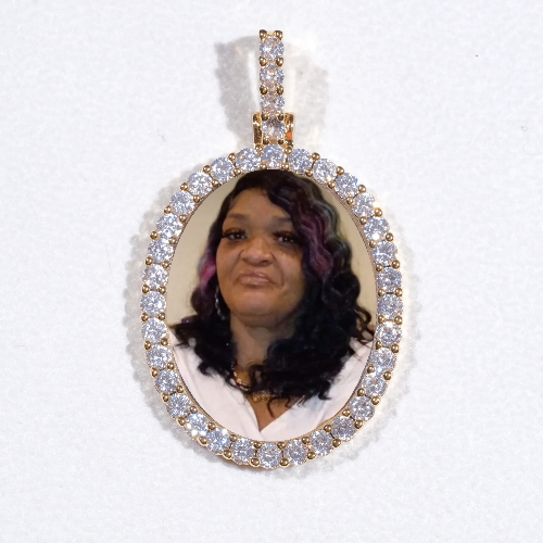 3D Oval Custom Picture Pendant