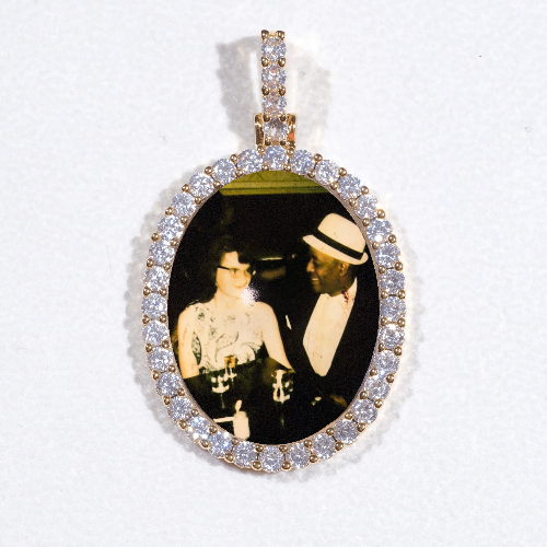 3D Oval Custom Picture Pendant