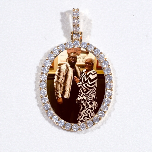 3D Oval Custom Picture Pendant