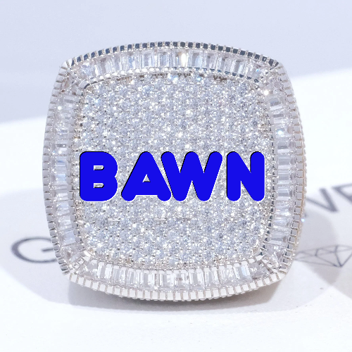 CUSTOM LETTER 3D ICED RING