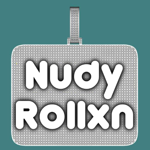 CUSTOM LETTER NECKLACE 3D BIG SQUARE