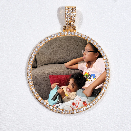 MEDIUM 3D CIRCLE CUSTOM PICTURE PENDANT