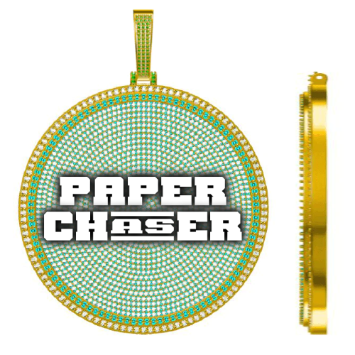 CUSTOM LETTER NECKLACE 3D BIG DISC