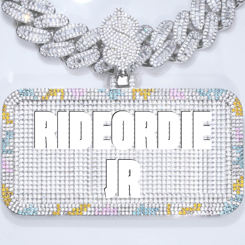 CUSTOM LETTER NECKLACE 3D COLORFUL SQUARE