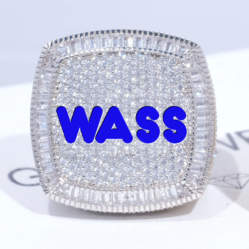 CUSTOM LETTER 3D ICED RING