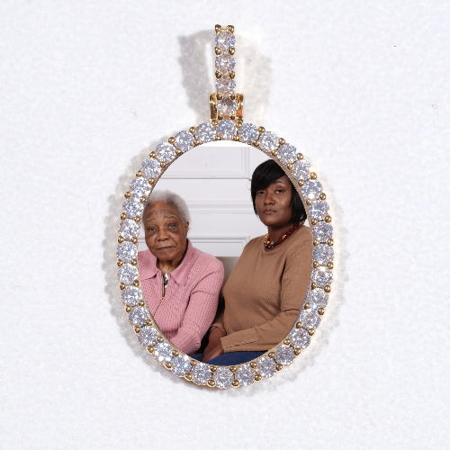 3D Oval Custom Picture Pendant