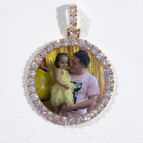 3D CIRCLE CUSTOM PICTURE PENDANT SMALL SIZE