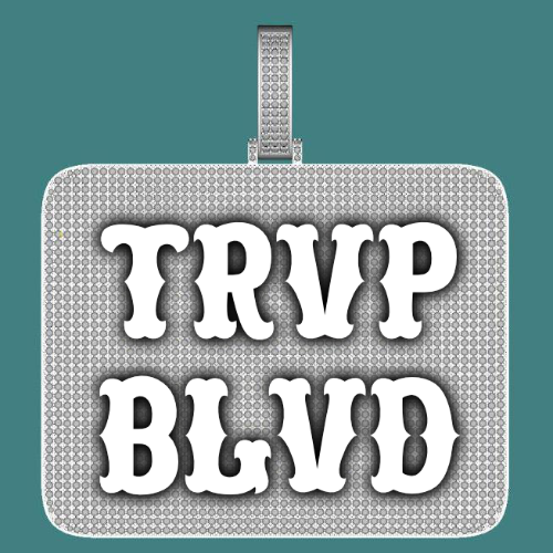 CUSTOM LETTER NECKLACE 3D BIG SQUARE