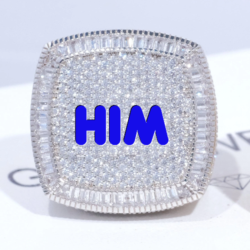 CUSTOM LETTER 3D ICED RING