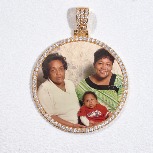 MEDIUM 3D CIRCLE CUSTOM PICTURE PENDANT
