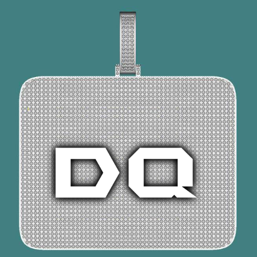 CUSTOM LETTER NECKLACE 3D BIG SQUARE