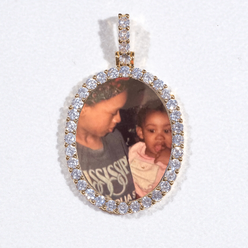 3D Oval Custom Picture Pendant