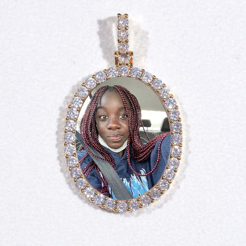 3D Oval Custom Picture Pendant