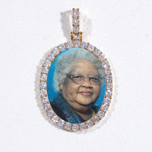3D Oval Custom Picture Pendant