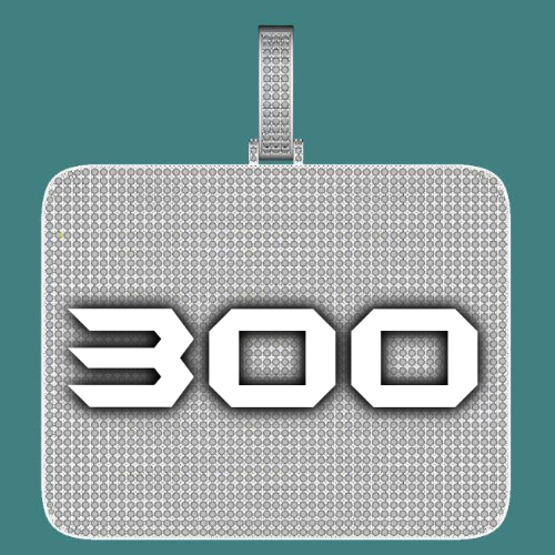 CUSTOM LETTER NECKLACE 3D BIG SQUARE