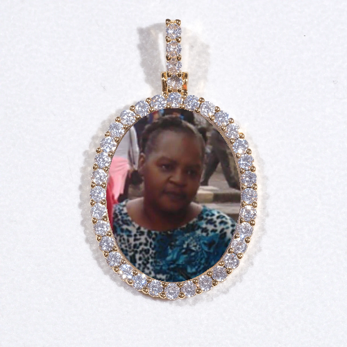 3D Oval Custom Picture Pendant
