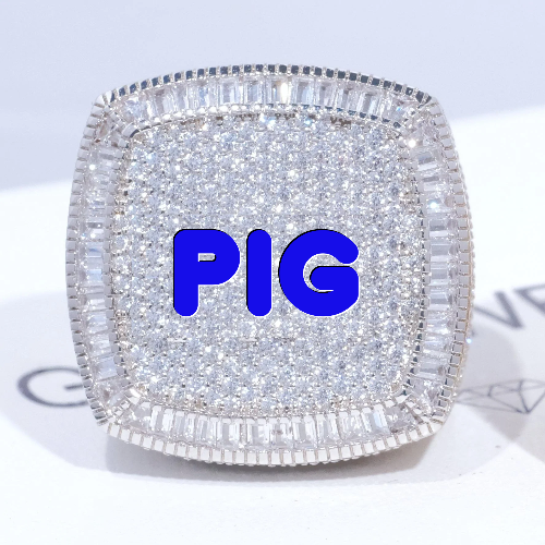 CUSTOM LETTER 3D ICED RING