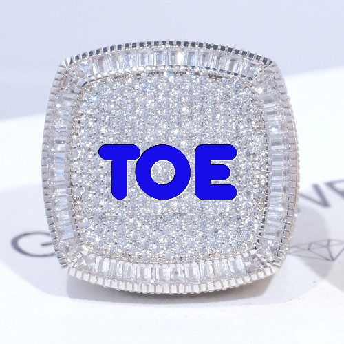 CUSTOM LETTER 3D ICED RING