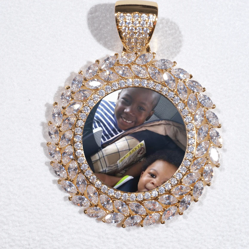 Large 3D Wheat Ear Custom Picture Pendant