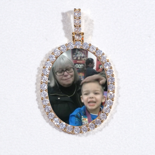 3D Oval Custom Picture Pendant