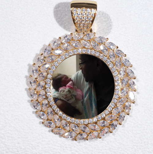Large 3D Wheat Ear Custom Picture Pendant