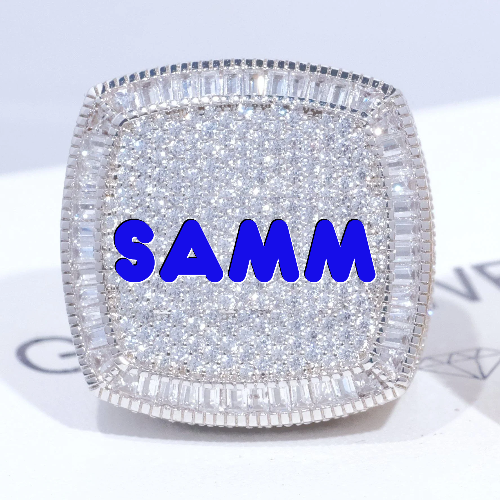 CUSTOM LETTER 3D ICED RING