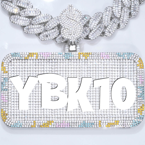 CUSTOM LETTER NECKLACE 3D COLORFUL SQUARE