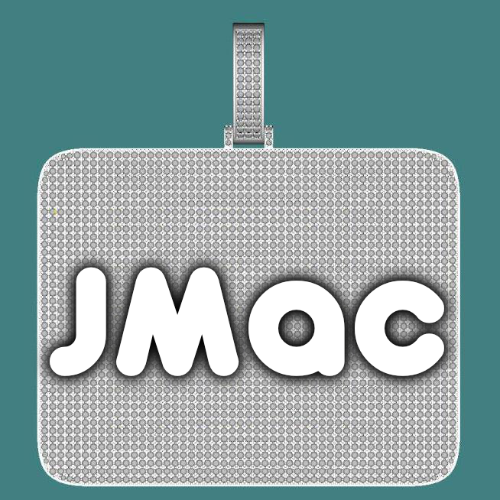 CUSTOM LETTER NECKLACE 3D BIG SQUARE