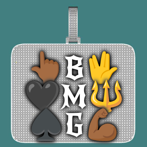 CUSTOM LETTER NECKLACE 3D BIG SQUARE