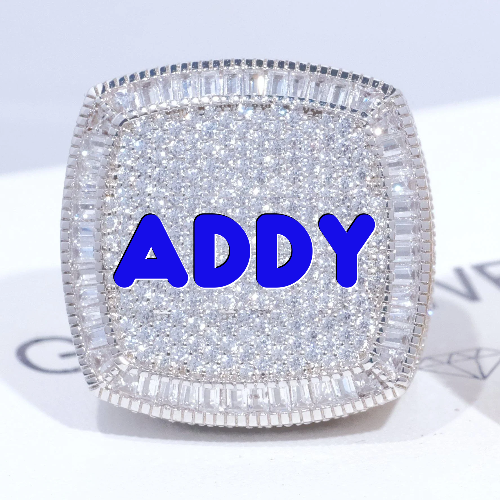CUSTOM LETTER 3D ICED RING