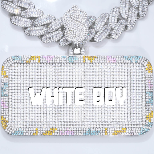 CUSTOM LETTER NECKLACE 3D COLORFUL SQUARE