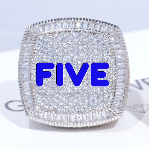 CUSTOM LETTER 3D ICED RING